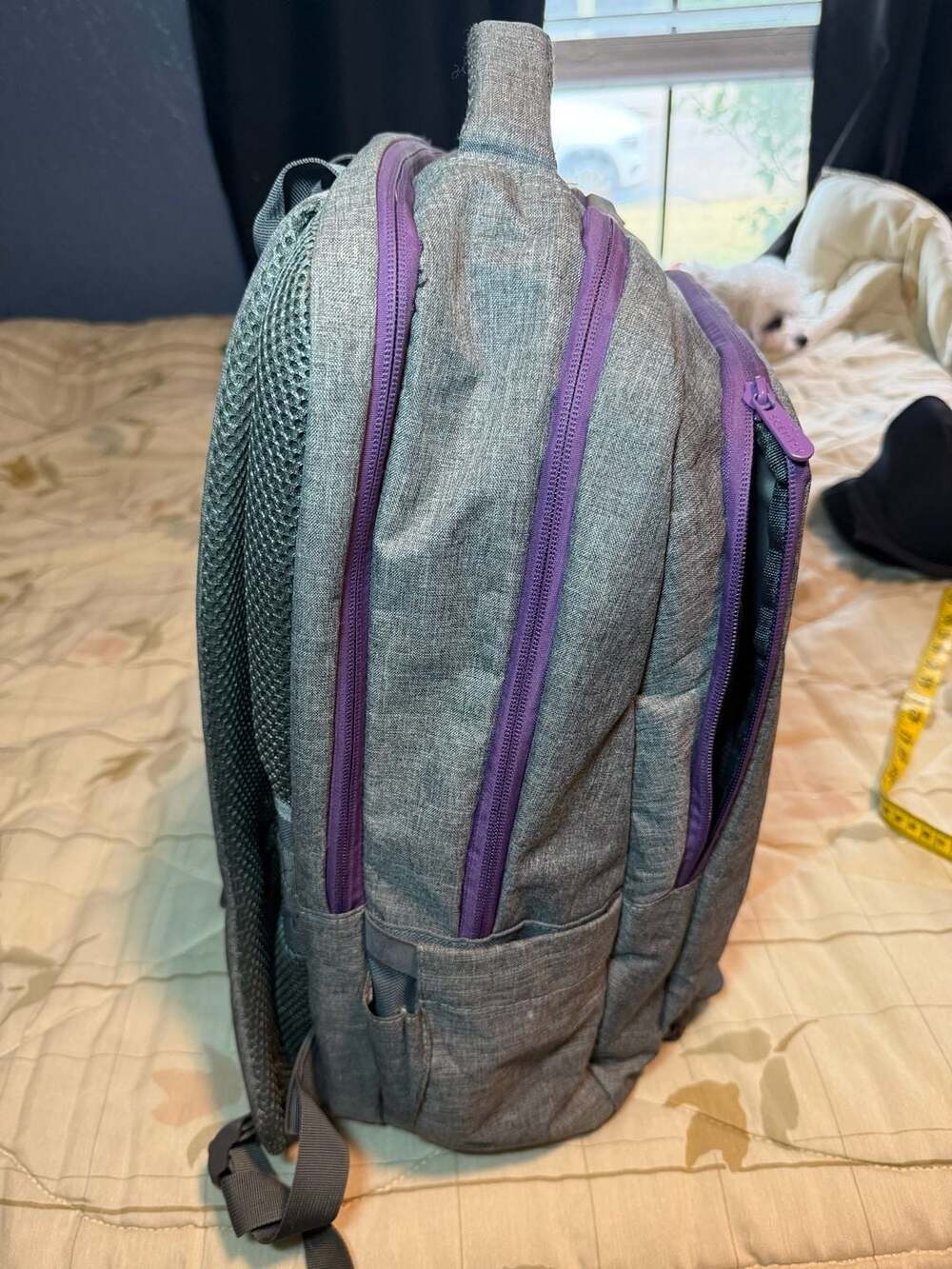 Scentsy Branded Gray and Purple Laptop Travel Backpack - Picture 2 of 13